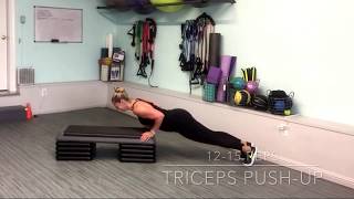 Triceps push-up on riser